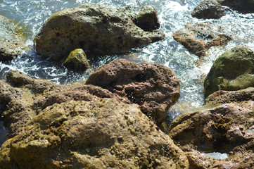 Natural stone gray color textured background