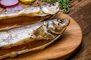 whitefish dried on board
