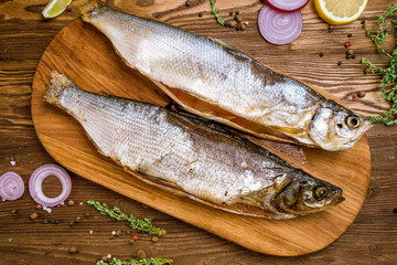 whitefish dried on board