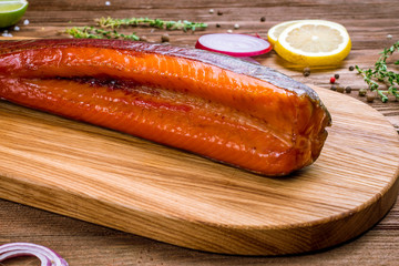 smoked trout on board