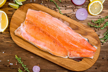 trout fillet salted