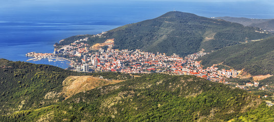 Fototapeta na wymiar Aerial view of the city Bar, Montenegro