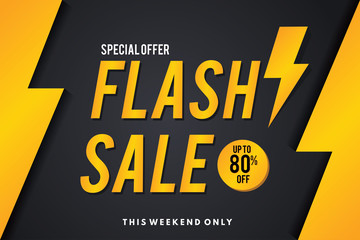 Sale Banner. Flash Sale Banner Template Design. Flash sale. Vector illustration.