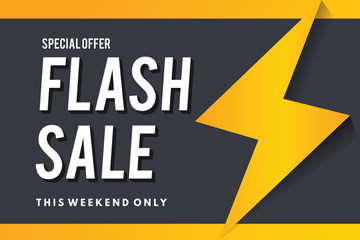 Sale Banner. Flash Sale Banner Template Design. Flash sale. Vector illustration.