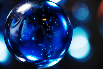 Fototapeta na wymiar Closeup shot of glass marbles