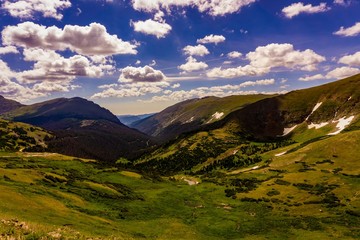 Spacious Valley in the Rocky Mountains