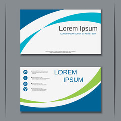 Modern business visiting card vector design template