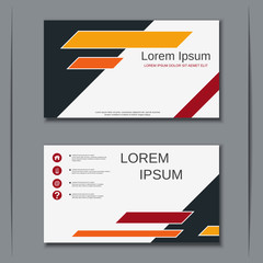 Modern business visiting card vector design template