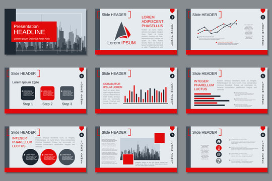 Professional business presentation, slide show vector design template 