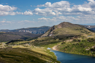 Fototapeta na wymiar Scenic view along the Beartooth Highway in Montana.