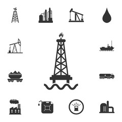 Oil derrick icon. Simple element illustration. Oil derrick symbol design from Petrol collection set. Can be used for web and mobile