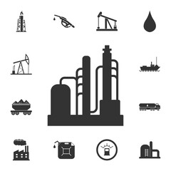 Refinery icon. Simple element illustration. Refinery symbol design from Petrol collection set. Can be used for web and mobile