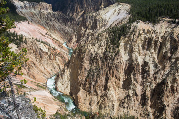 Grand Canyon of the Yellowstone in Yellowstone National Park, Wyoming.