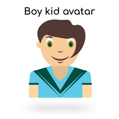 Boy kid avatar icon vector sign and symbol isolated on white background, Boy kid avatar logo concept