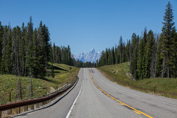 Road Along Teton National Park