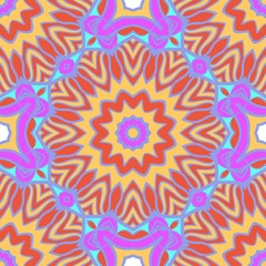 Seamless texture of floral ornament. Vector illustration. For the interior design, printing, web and textile