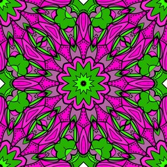 Seamless art deco floral pattern with modern style ornament on color background. For wallpaper, cover book, fabric, scrapbooks.