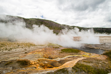 Biscuit basin in Yellowstone National Park