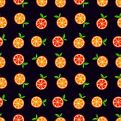 Cute seamless oranges