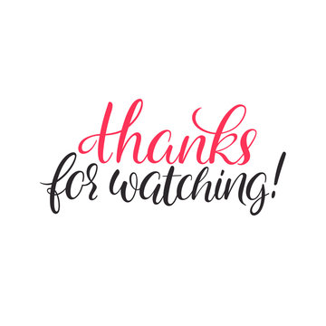 2 385 Best Thanks For Watching Images Stock Photos Vectors Adobe Stock