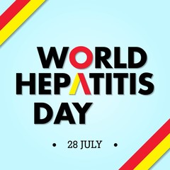 Vector illustration of World Hepatitis Day for banner and poster social media template