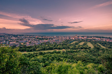 Khao Hin Lek Fai View Point, Features city views. Hua Hin, Natural Green Surrounding City It is a beautiful and famous tourist attraction in Hua Hin, Thailand.