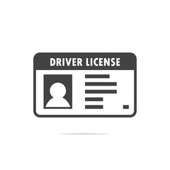 Driver license icon vector transparent