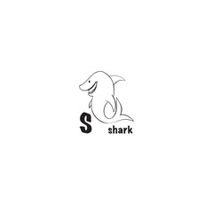 Shark coloring page