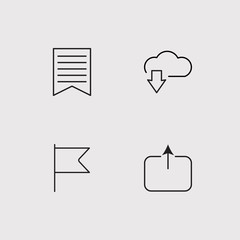 Web simple linear icons set. Outlined vector icons