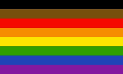Vector image of a LGBTQ+ flag. Pride symbol. 
