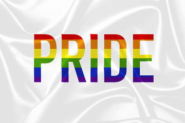 Fototapeta premium Illustration of a LGBTQ+ waving flag. Pride symbol. 