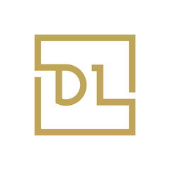 two letter logo line square DA TO DZ