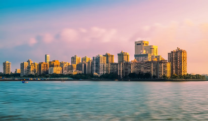 A view of Mumbai skyline as seen from Colaba