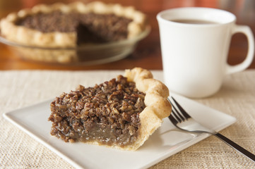 Pecan Pie with Coffee