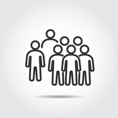 People Icons Work Group Team Business Vector , Crowd of People