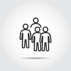 People Icons Work Group Team Business Vector , Crowd of People