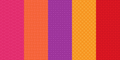 vector collection of geometric seamless backgrounds