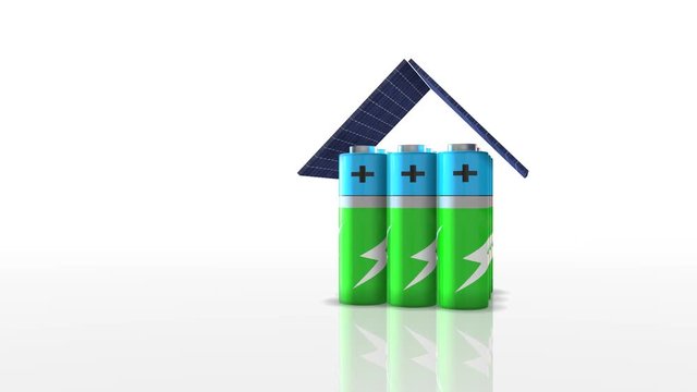 Battery storage for solar power a source of green electricity photovoltaic batte