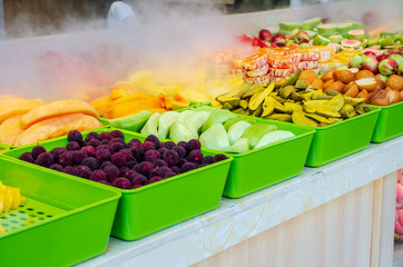 Fresh and bright fruit background