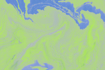 Suminagashi marble texture hand painted with light green ink. Digital paper 1328 performed in traditional japanese suminagashi floating ink technique. Memorable liquid abstract background.