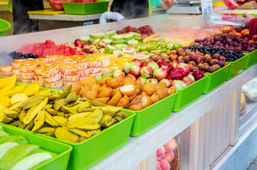 Fresh and bright fruit background