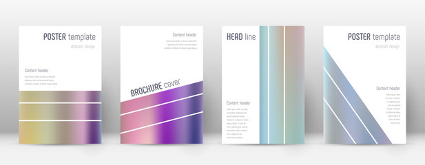Fototapeta premium Flyer layout. Geometric neat template for Brochure, Annual Report, Magazine, Poster, Corporate Presentation, Portfolio, Flyer. Alive color gradients cover page.
