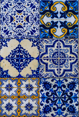 Traditional ornate portuguese azulejo tiles