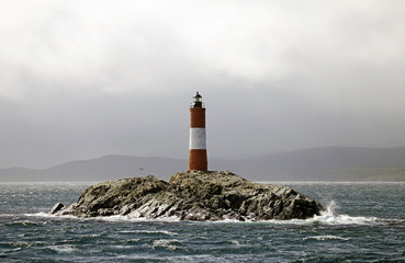 Obraz premium The Lighthouse at the End of the World in Beagle Channel, Argentina