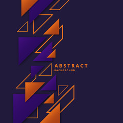 Modern collage of simple geometric shapes. Abstract composition and background for the poster.
