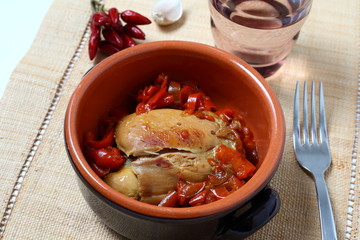 pollo e peperoni