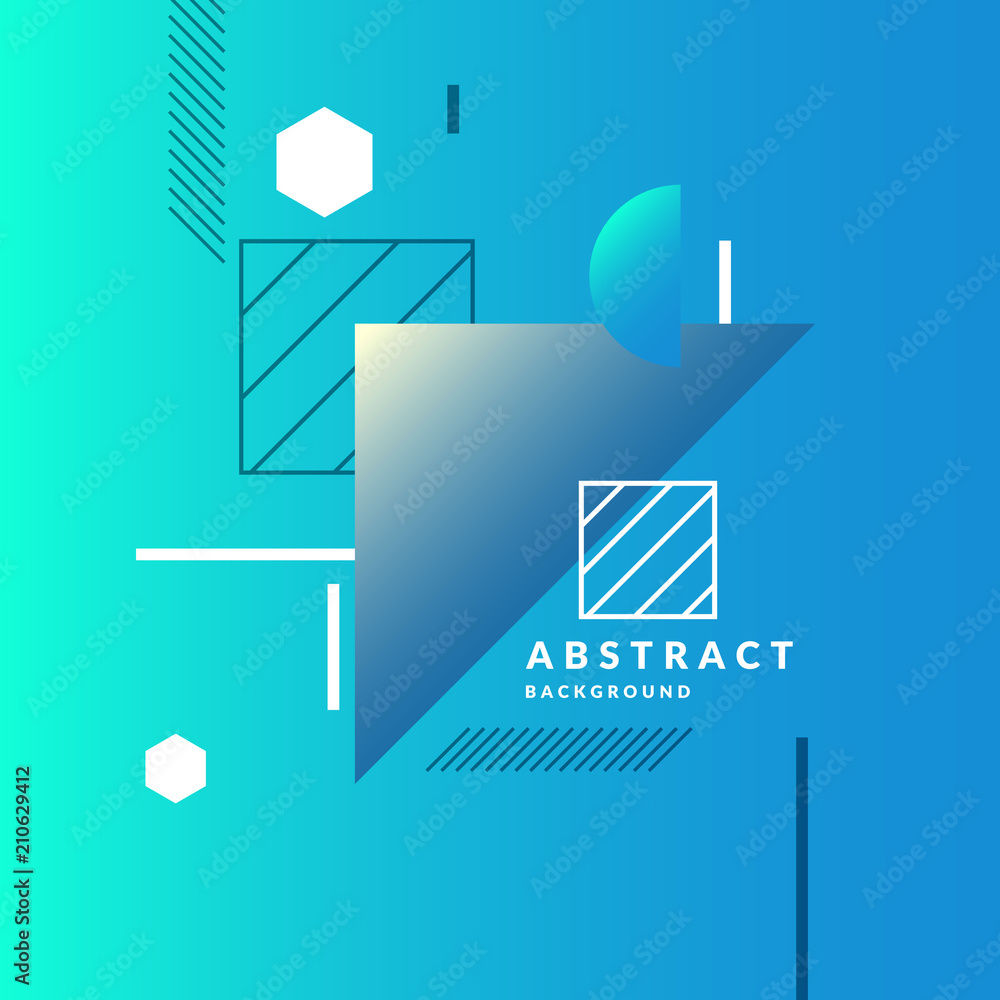 Poster abstract geometric background with triangles in a flat, minimalistic style.
