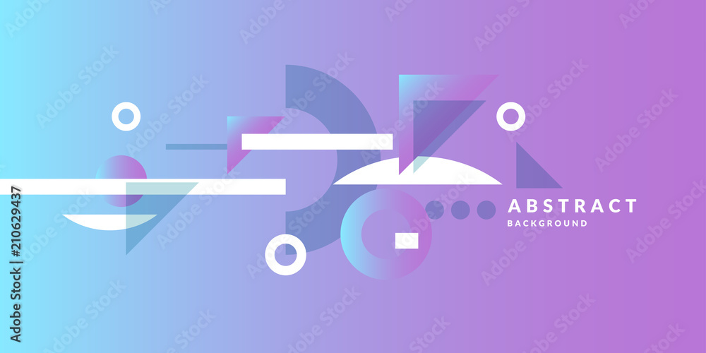 Aufkleber abstract geometric background with triangles in a flat, minimalistic style.