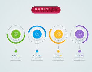 Obraz premium Infographics business design presentation template.Design element