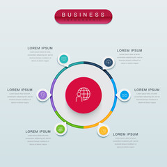 Infographics business design presentation circle template.Design element